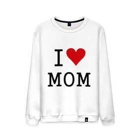 Мужской свитшот хлопок с принтом i love mom , 100% хлопок |  | 