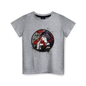 Детская футболка хлопок с принтом Риза , 100% хлопок | круглый вырез горловины, полуприлегающий силуэт, длина до линии бедер | tokyo ghoul | токийский гуль