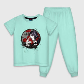 Детская пижама хлопок с принтом Риза , 100% хлопок |  брюки и футболка прямого кроя, без карманов, на брюках мягкая резинка на поясе и по низу штанин
 | tokyo ghoul | токийский гуль
