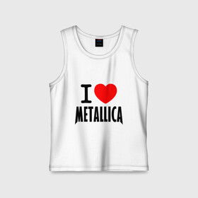 Детская майка хлопок с принтом I love Metallica ,  |  | Тематика изображения на принте: металлика