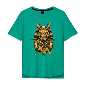 Мужская футболка хлопок Oversize с принтом Локи фараон , 100% хлопок | свободный крой, круглый ворот, “спинка” длиннее передней части | loki