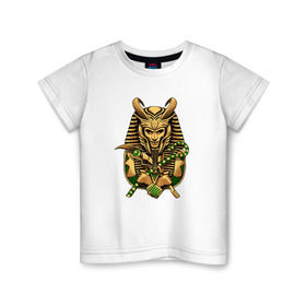 Детская футболка хлопок с принтом Локи фараон , 100% хлопок | круглый вырез горловины, полуприлегающий силуэт, длина до линии бедер | Тематика изображения на принте: loki