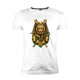 Мужская футболка премиум с принтом Локи фараон , 92% хлопок, 8% лайкра | приталенный силуэт, круглый вырез ворота, длина до линии бедра, короткий рукав | Тематика изображения на принте: loki