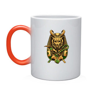 Кружка хамелеон с принтом Локи фараон , керамика | меняет цвет при нагревании, емкость 330 мл | Тематика изображения на принте: loki