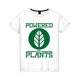 Женская футболка хлопок с принтом На растениях , 100% хлопок | прямой крой, круглый вырез горловины, длина до линии бедер, слегка спущенное плечо | 