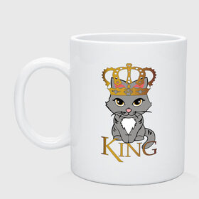 Кружка с принтом король кот , керамика | объем — 330 мл, диаметр — 80 мм. Принт наносится на бока кружки, можно сделать два разных изображения | Тематика изображения на принте: cat | king | король | корона | кот
