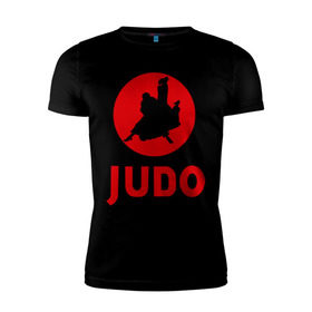 Мужская футболка премиум с принтом Judo , 92% хлопок, 8% лайкра | приталенный силуэт, круглый вырез ворота, длина до линии бедра, короткий рукав | Тематика изображения на принте: дзюдо