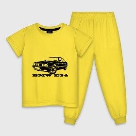Детская пижама хлопок с принтом BMW e34 5 series , 100% хлопок |  брюки и футболка прямого кроя, без карманов, на брюках мягкая резинка на поясе и по низу штанин
 | Тематика изображения на принте: bmw | e34 | бмв