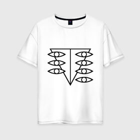 Женская футболка хлопок Oversize с принтом Евангелион , 100% хлопок | свободный крой, круглый ворот, спущенный рукав, длина до линии бедер
 | аниме | евангелион