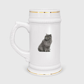 Кружка пивная с принтом Кот ,  керамика (Материал выдерживает высокую температуру, стоит избегать резкого перепада температур) |  объем 630 мл | Тематика изображения на принте: kisa | kotik | кот | котенок | кошка