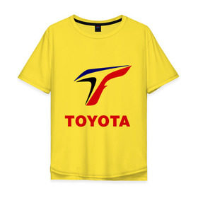Мужская футболка хлопок Oversize с принтом Тойота , 100% хлопок | свободный крой, круглый ворот, “спинка” длиннее передней части | авто | автомобилистам | водителям | машина | тачка | тойота