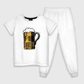 Детская пижама хлопок с принтом Пивко , 100% хлопок |  брюки и футболка прямого кроя, без карманов, на брюках мягкая резинка на поясе и по низу штанин
 | Тематика изображения на принте: кружка