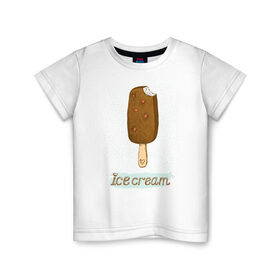 Детская футболка хлопок с принтом ice cream 5 , 100% хлопок | круглый вырез горловины, полуприлегающий силуэт, длина до линии бедер | 