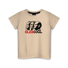 Детская футболка хлопок с принтом Oldscool , 100% хлопок | круглый вырез горловины, полуприлегающий силуэт, длина до линии бедер | oldscool | коммунизм | ленин | маркс | маркс и энгельс   старые и клёвые.school | ссср | строители коммунизма. ленин