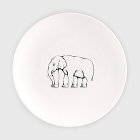 Тарелка с принтом Сколько ног у слона , фарфор | диаметр - 210 мм
диаметр для нанесения принта - 120 мм | слон