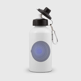 Бутылка спортивная с принтом Вмятина , металл | емкость — 500 мл, в комплекте две пластиковые крышки и карабин для крепления | вмятина | восприятие | иллюзии | мозг | обман зрения | оптическая | цвет