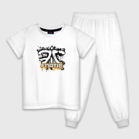 Детская пижама хлопок с принтом Fnatic Team , 100% хлопок |  брюки и футболка прямого кроя, без карманов, на брюках мягкая резинка на поясе и по низу штанин
 | counter strike | csgo | fnatic