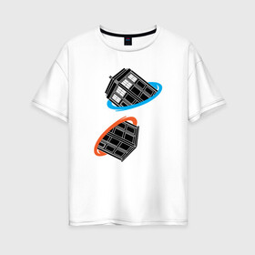 Женская футболка хлопок Oversize с принтом Tardis , 100% хлопок | свободный крой, круглый ворот, спущенный рукав, длина до линии бедер
 | doctor who | tardis | доктор кто