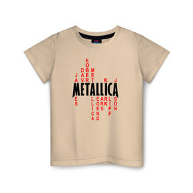 Детская футболка хлопок с принтом Metallica History , 100% хлопок | круглый вырез горловины, полуприлегающий силуэт, длина до линии бедер | Тематика изображения на принте: металлика