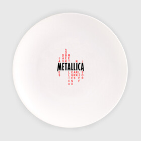 Тарелка с принтом «Metallica History» , фарфор | диаметр - 210 мм
диаметр для нанесения принта - 120 мм | металлика