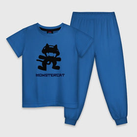 Детская пижама хлопок с принтом Monstercat , 100% хлопок |  брюки и футболка прямого кроя, без карманов, на брюках мягкая резинка на поясе и по низу штанин
 | 