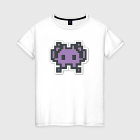 Женская футболка хлопок с принтом Пиксель арт , 100% хлопок | прямой крой, круглый вырез горловины, длина до линии бедер, слегка спущенное плечо | emoji | игры