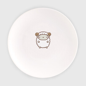 Тарелка с принтом Милый бараш , фарфор | диаметр - 210 мм
диаметр для нанесения принта - 120 мм | баран | овечка | овца