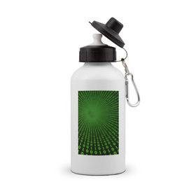 Бутылка спортивная с принтом Цифровая иллюзия , металл | емкость — 500 мл, в комплекте две пластиковые крышки и карабин для крепления | Тематика изображения на принте: обман зрения | оптическая иллюзия | прикол | фокус