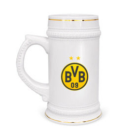 Кружка пивная с принтом Borussia Dortmund ,  керамика (Материал выдерживает высокую температуру, стоит избегать резкого перепада температур) |  объем 630 мл | bvb borussia mr marcoreus dortmund borussiado
