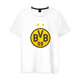 Мужская футболка хлопок с принтом Borussia Dortmund , 100% хлопок | прямой крой, круглый вырез горловины, длина до линии бедер, слегка спущенное плечо. | bvb borussia mr marcoreus dortmund borussiado