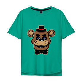 Мужская футболка хлопок Oversize с принтом Five Nights At Freddys , 100% хлопок | свободный крой, круглый ворот, “спинка” длиннее передней части | five nights at freddys | fnaf | freddy | игры | медведь | мишка | фнаф | фредди