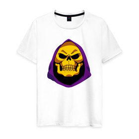 Мужская футболка хлопок с принтом Skeletor , 100% хлопок | прямой крой, круглый вырез горловины, длина до линии бедер, слегка спущенное плечо. | he man | skeletor
