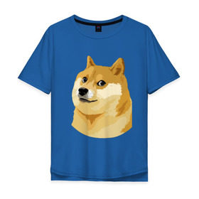 Мужская футболка хлопок Oversize с принтом Doge , 100% хлопок | свободный крой, круглый ворот, “спинка” длиннее передней части | such wow | вау | доги