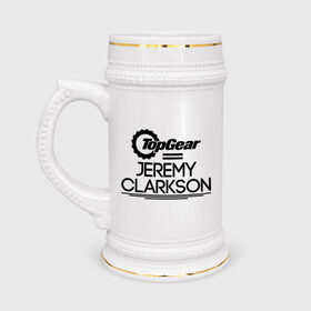 Кружка пивная с принтом Джереми Кларксон ,  керамика (Материал выдерживает высокую температуру, стоит избегать резкого перепада температур) |  объем 630 мл | bbc | jeremy clarkson | top gear | джереми кларксон | топ гир