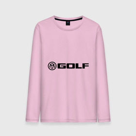 Мужской лонгслив хлопок с принтом Volkswagen Golf , 100% хлопок |  | golf | logo | volkswagen | гольф | логотип | фольцваген