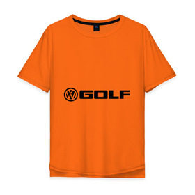 Мужская футболка хлопок Oversize с принтом Volkswagen Golf , 100% хлопок | свободный крой, круглый ворот, “спинка” длиннее передней части | golf | logo | volkswagen | гольф | логотип | фольцваген