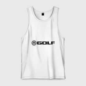 Мужская майка хлопок с принтом Volkswagen Golf , 100% хлопок |  | golf | logo | volkswagen | гольф | логотип | фольцваген