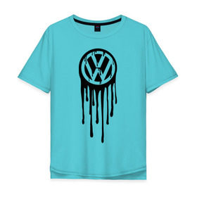 Мужская футболка хлопок Oversize с принтом Volkswagen , 100% хлопок | свободный крой, круглый ворот, “спинка” длиннее передней части | logo | volkswagen | логотип | фольцваген
