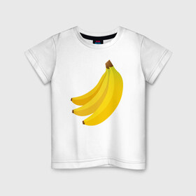 Детская футболка хлопок с принтом Бананас , 100% хлопок | круглый вырез горловины, полуприлегающий силуэт, длина до линии бедер | банан