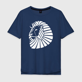 Мужская футболка хлопок Oversize с принтом LION , 100% хлопок | свободный крой, круглый ворот, “спинка” длиннее передней части | black | blvck | blvck collection swag | uifig | лев | лион