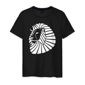 Мужская футболка хлопок с принтом LION , 100% хлопок | прямой крой, круглый вырез горловины, длина до линии бедер, слегка спущенное плечо. | black | blvck | blvck collection swag | uifig | лев | лион