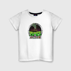 Детская футболка хлопок с принтом Plants vs Zombies , 100% хлопок | круглый вырез горловины, полуприлегающий силуэт, длина до линии бедер | растения против зомби