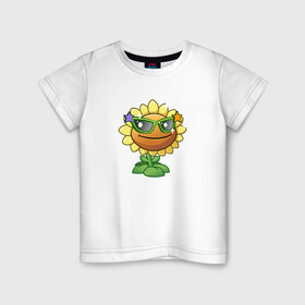 Детская футболка хлопок с принтом Plants vs Zombies , 100% хлопок | круглый вырез горловины, полуприлегающий силуэт, длина до линии бедер | @