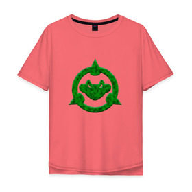 Мужская футболка хлопок Oversize с принтом Battletoads logo , 100% хлопок | свободный крой, круглый ворот, “спинка” длиннее передней части | logo | sega | жаба | логотип легендарной игры выходившей на старых приставкахdendy | лягушка | приставки