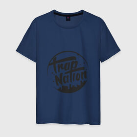 Мужская футболка хлопок с принтом TRAP NATION , 100% хлопок | прямой крой, круглый вырез горловины, длина до линии бедер, слегка спущенное плечо. | music | nation | new collection swag | twerk