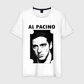 Мужская футболка хлопок с принтом Аль Пачино , 100% хлопок | прямой крой, круглый вырез горловины, длина до линии бедер, слегка спущенное плечо. | : кино | al pacino | аль пачино