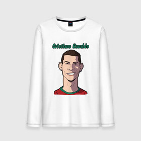 Мужской лонгслив хлопок с принтом Cristiano Ronaldo , 100% хлопок |  | real madrid | ronaldo | роналду | футбол