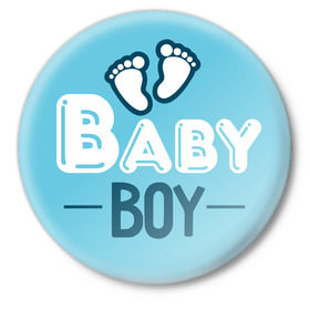 Значок с принтом Boy ,  металл | круглая форма, металлическая застежка в виде булавки | Тематика изображения на принте: baby shower | boy | беременность | бэби шауэр | для беременных | мальчик | новорожденный | ножки | рождение