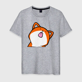 Мужская футболка хлопок с принтом fox , 100% хлопок | прямой крой, круглый вырез горловины, длина до линии бедер, слегка спущенное плечо. | 