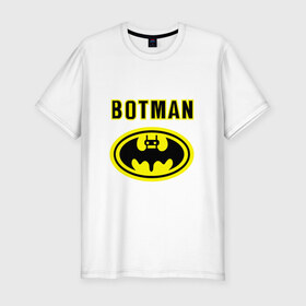 Мужская футболка премиум с принтом Botman , 92% хлопок, 8% лайкра | приталенный силуэт, круглый вырез ворота, длина до линии бедра, короткий рукав | 